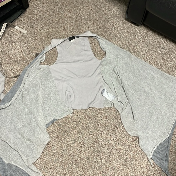 Diesel silk blend knit sleeveless belted cardigan - Picture 7 of 9